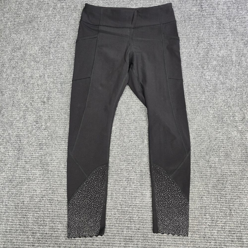 Lululemon Tight Stuff Tight II 25" Leggings Womens 6 Black Luxtreme Reflective